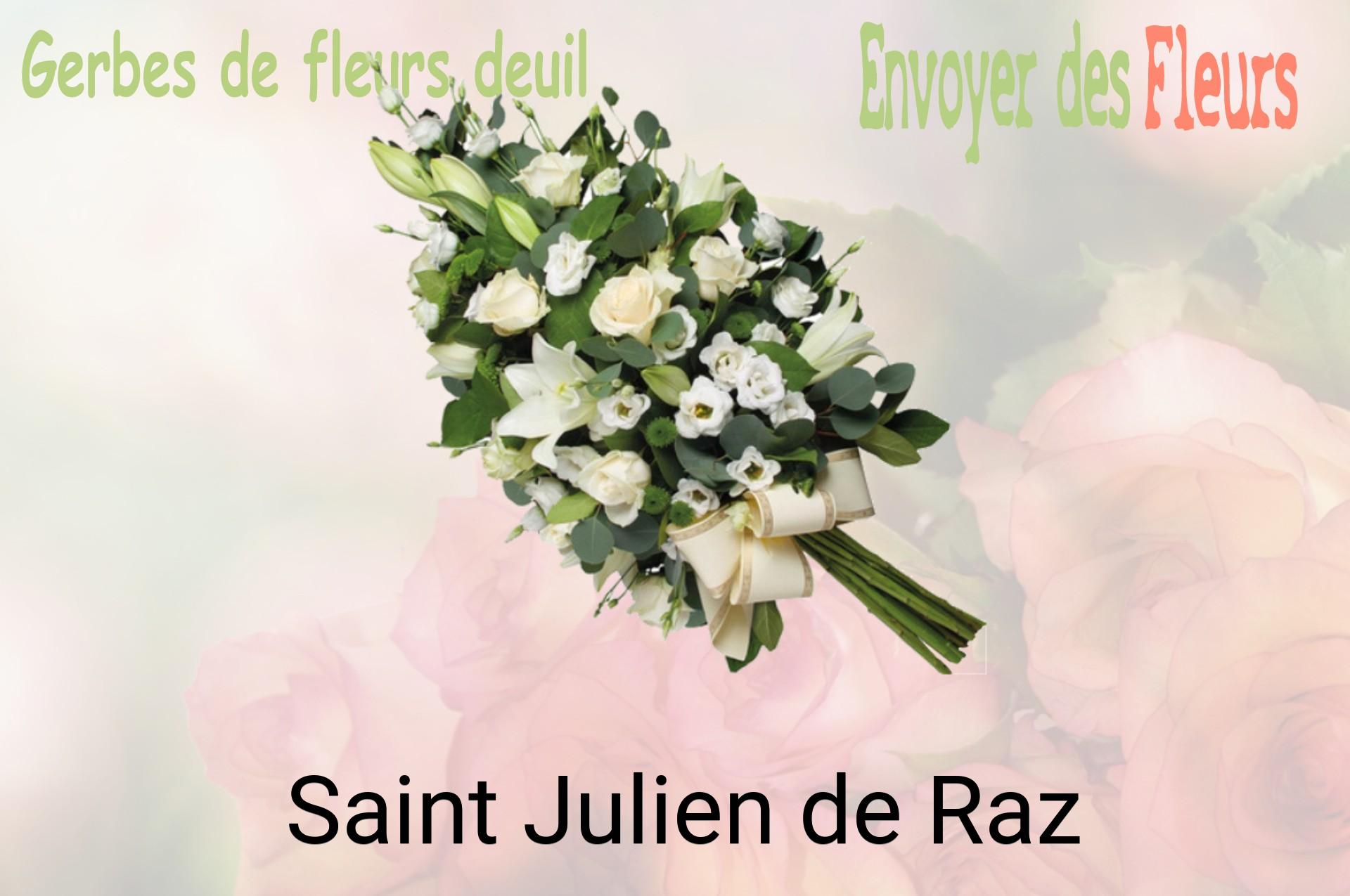 Gerbe de fleurs de deuil livrée à Saint-Julien-de-Raz
